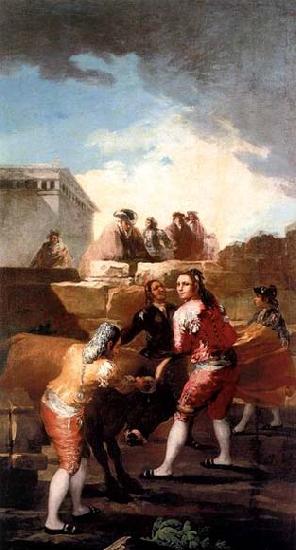 Francisco de goya y Lucientes Fight with a Young Bull